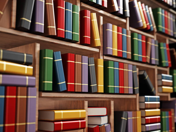 istock Colorful books in the library shelves 1363132765