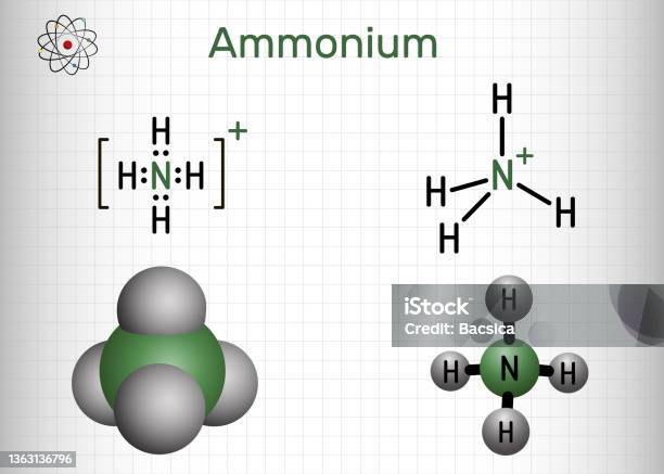 Ammonium Chloride, NH4Cl Molecule. It Is An Inorganic Compound