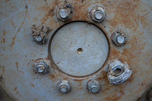 Close up of a part of a logging tractor.