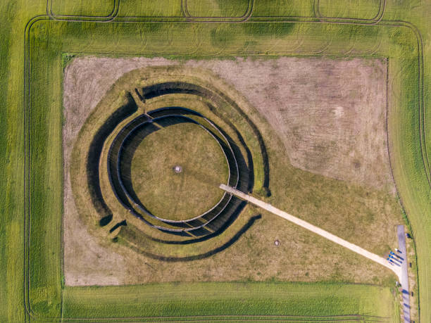 istock Aerial view of the Goseck circle, an Ancient Solar Observatory, Germany 1363140046