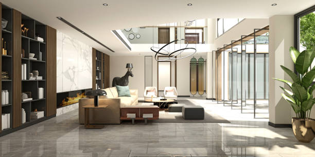 istock 3d render of living room 1363143814