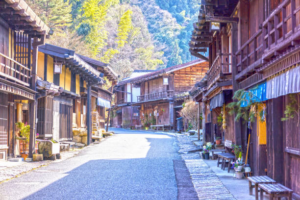 istock Old post town in Nagano Prefecture,Japan. 1363150917