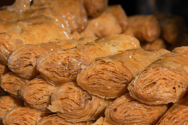 istock Turkish desserts with sherbet. karakus. adana sweets. 1363150997