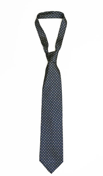 istock Blue silk tie isolated on white background 1363152320