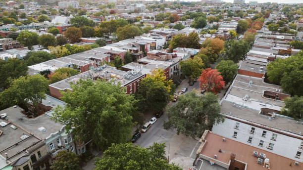 istock Aerial over Montreal, Canada in the summer 1363154052