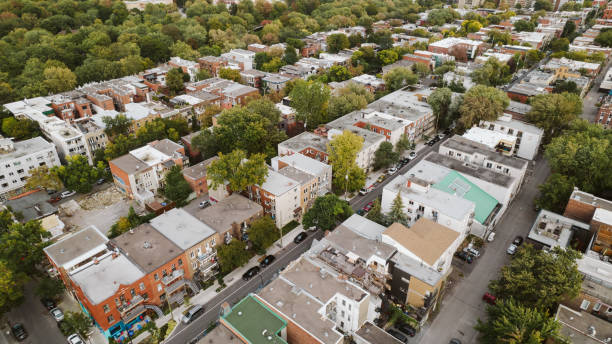 istock Aerial over Montreal, Canada in the summer 1363154113