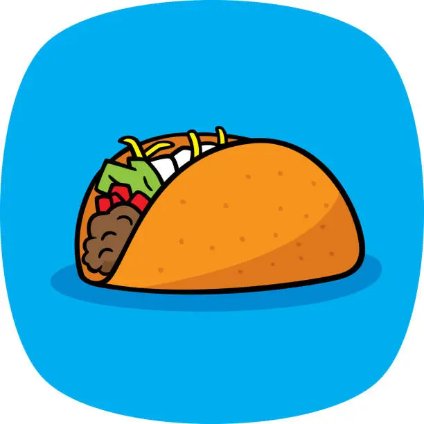 Vector illustration of Taco Doodle 1