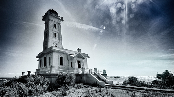 Dramatic image of Lake Erie Lighthouse