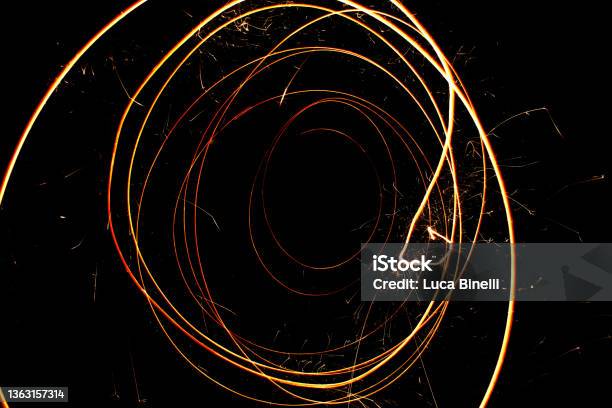 Circular Light In The Dark Stock Photo - Download Image Now - Ignorance, Illuminated, Color Image