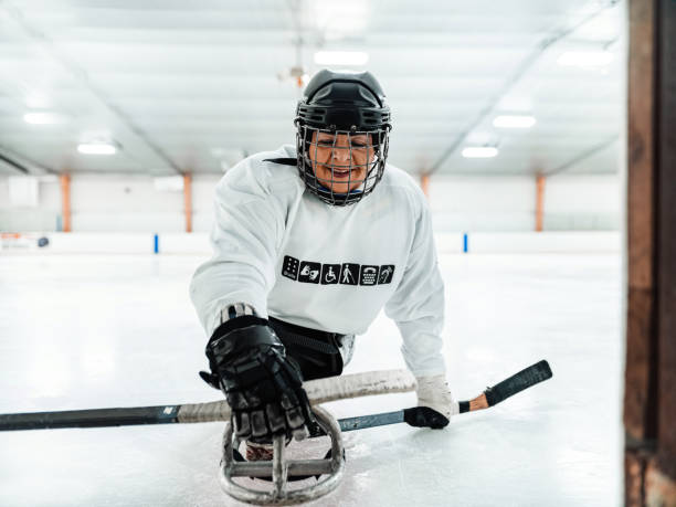 istock Latin woman  playing para hockey 1363157830