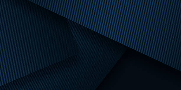 istock Dark blue lines technology futuristic background. Minimal banner design 1363162169