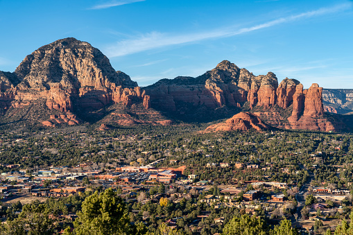 A look at the bright blue cloudy Sedona sky