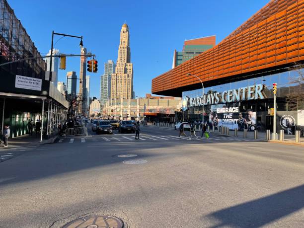 바클레이 센터 입구, 데이 - barclays center 뉴스 사진 이미지