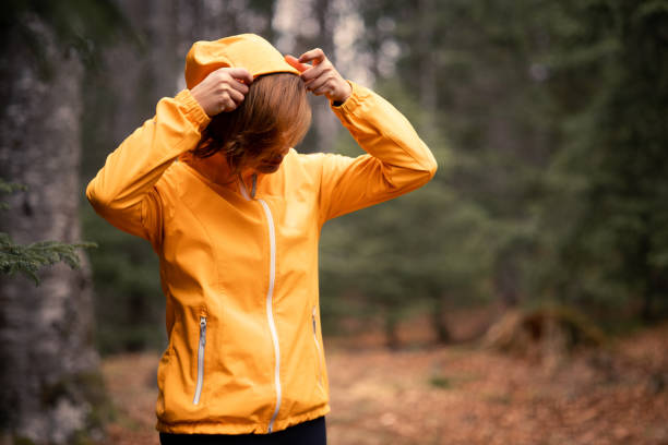 istock Middle aged Caucasian woman walking in nature 1363165332