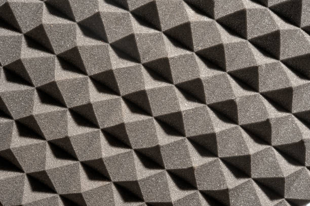 istock perpendicular view of a pyramidal sound-absorbing foam panel 1363172289