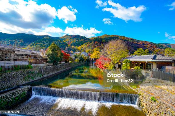 Autumn Arashiyama Scenery In Kyoto Stock Photo - Download Image Now - Kyoto Prefecture, Autumn, Autumn Leaf Color