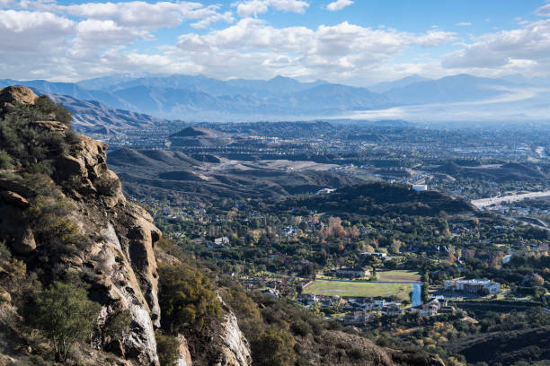 quartier de los angeles porter ranch - northridge photos et images de collection