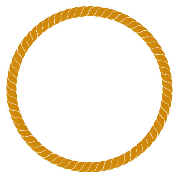 Vector Circle Frame from Golden rope for Your Element Design Circle Frame from Golden rope for Your Element Design gong xi fa chai stock illustrations