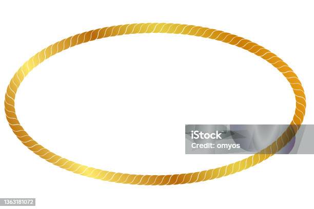 Vectorised Rope Oval Vector Oval Frame From Golden Rope For Your Element Design Stock ...
