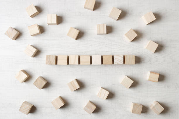 istock 8 letters blank wooden block background material 1363190149