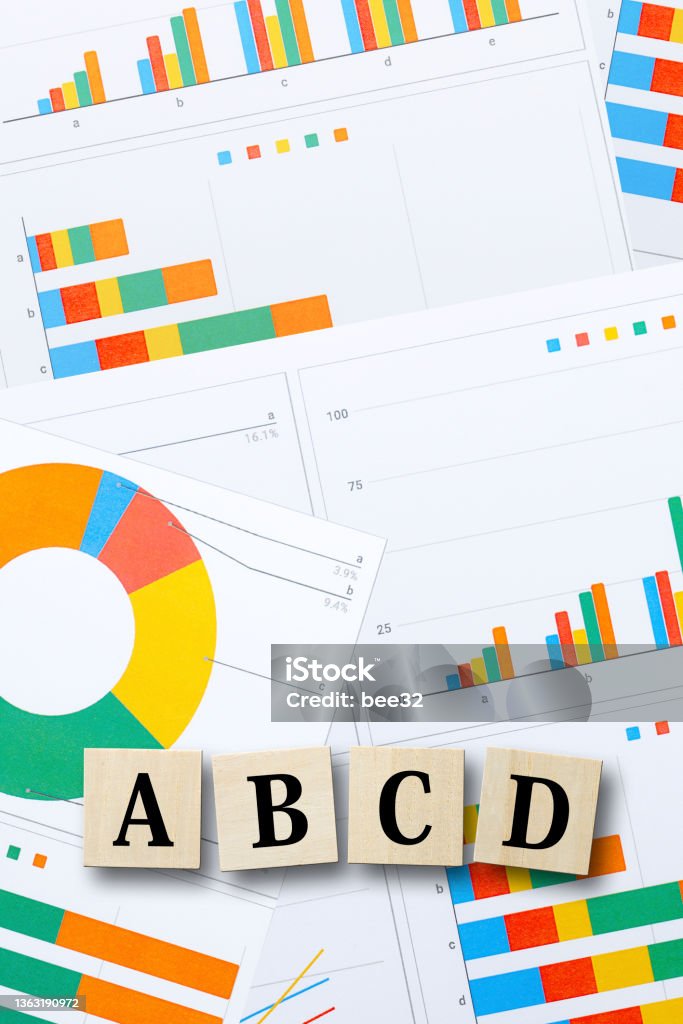 Simple Abcd Graph Alphabet Abcd And Colorful Data Graph Stock Photo - Download Image Now ...