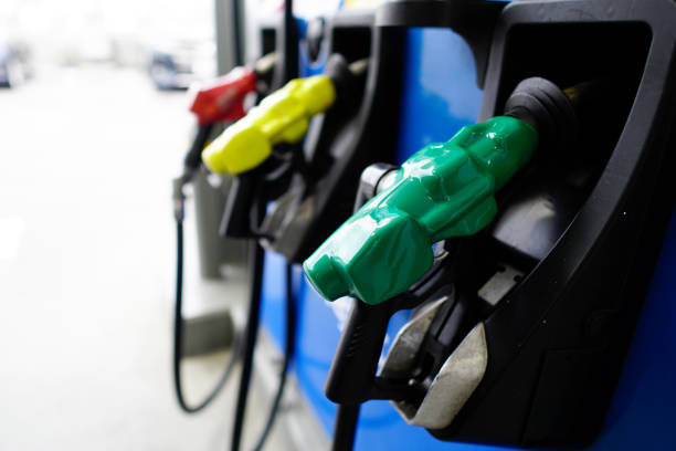 istock Self-service gas station refueling nozzle 1363193531