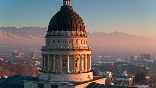 istock Dome of Utah State Capitol Building at Dusk 1363199169