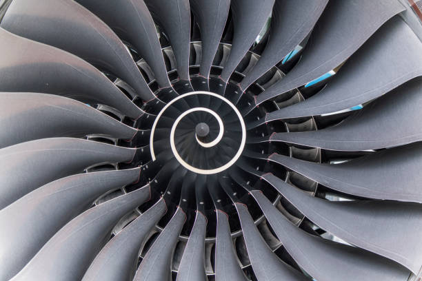 istock Turbine of airplane. 1363200635
