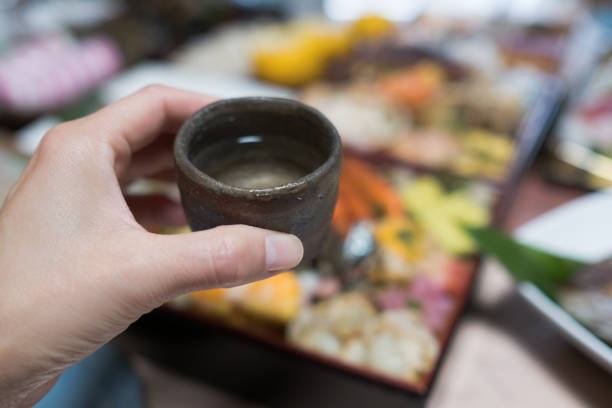 istock Japanese New Year food and sake 1363203352