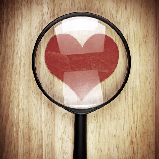 istock Heart Shape in the Magnifying Glass 1363206880