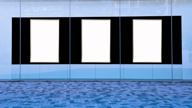 istock Three blank bulletin boards lined up in the aisle 1363208345