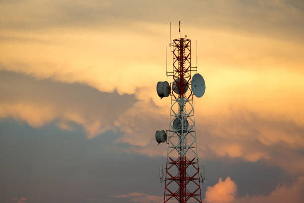istock Telecom Signal Tower in sunset. 1363212017
