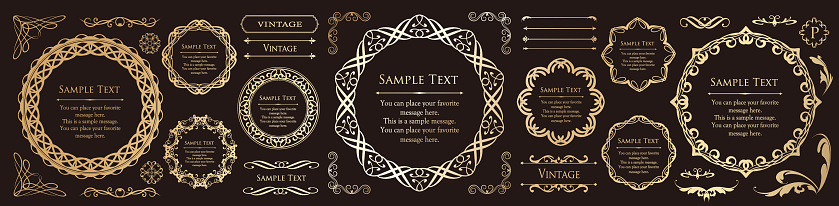 Valentine's day frame design. Luxurious and elegant decoration. antique. Vintage. gorgeous. Elegance.