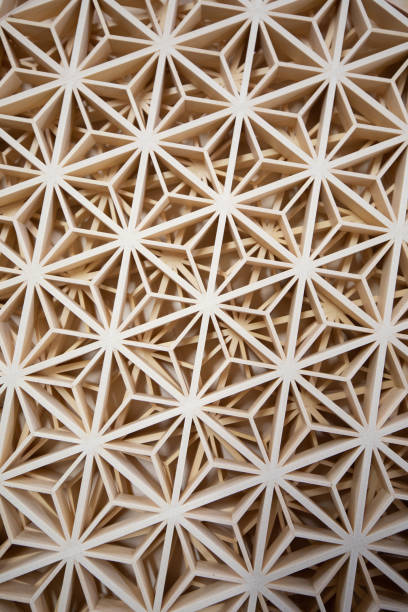 istock Traditional Japanese Kumiko wood art patterns 1363215360