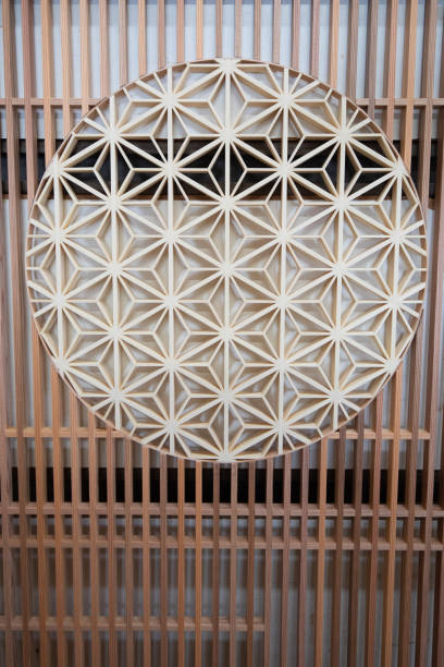istock Traditional Japanese Kumiko wood art patterns 1363215362
