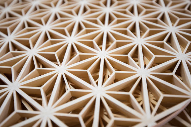 istock Traditional Japanese Kumiko wood art patterns 1363215363