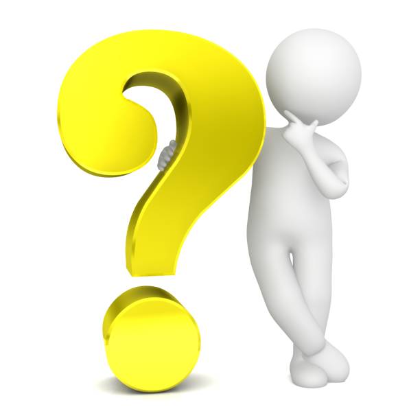 istock Question mark yellow with asking stick figure man 3d 1363217675