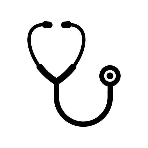 stethoscope stethoscope icon on white background stethoscope stock illustrations