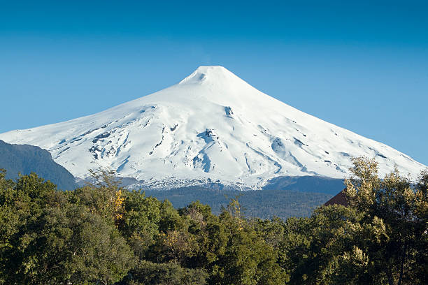 Villarrica Volcano, Pucón, Chile. stock photo
