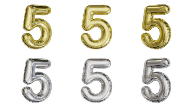 istock aluminum foil inflated balloon alphabet digit 5 gold and silver different angles 1363232281