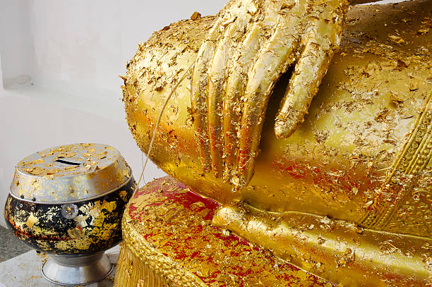 istock Buddhist monk's alms bowl for donation 136323307