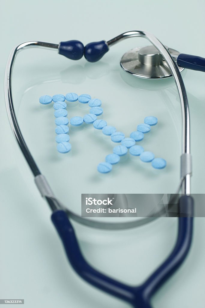 RX medizinische Stethoskop - Lizenzfrei Antibabypille Stock-Foto