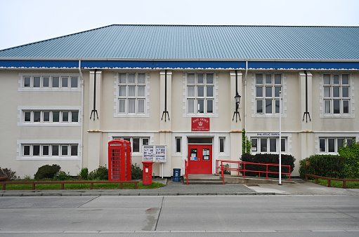 The post office in Port Stanley, capital of the Falkland Islands