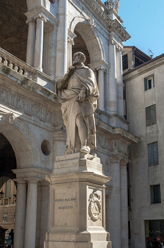 Vicenza. Piazza dei Signori, at Basilica Palladiana' corner