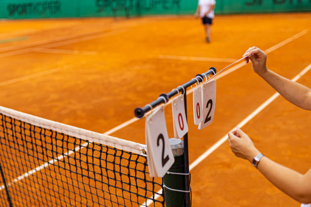 istock During tennis match, unrecognizable judge change the result on scoreboard 1363247572