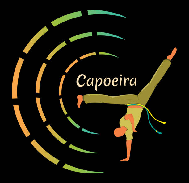 capoeira - capoeira brazilian culture dancing vector stock-grafiken, -clipart, -cartoons und -symbole