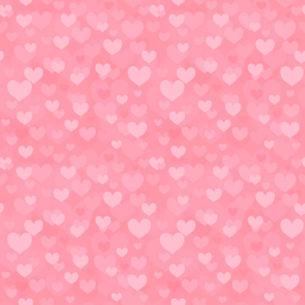 Seamless hearts texture - heart shape pattern Pink Seamless hearts texture. Heart shape simple background. Vector hearts pattern. valentine card stock illustrations