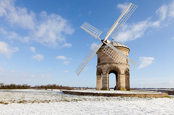 Chesterton Windmill, Warwickshire, England, winter scene Chesterton windmill, near Harbury, Warwickshire, UK on a cold December day. chesterton photos stock pictures, royalty-free photos & images