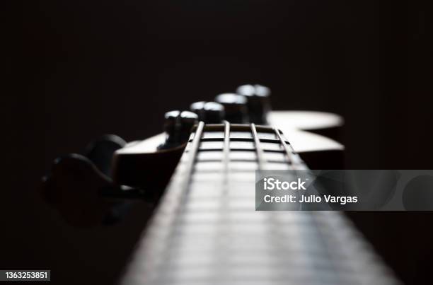 Electric Bass Stock Photo - Download Image Now - Guitar, Blues Music, Macrophotography