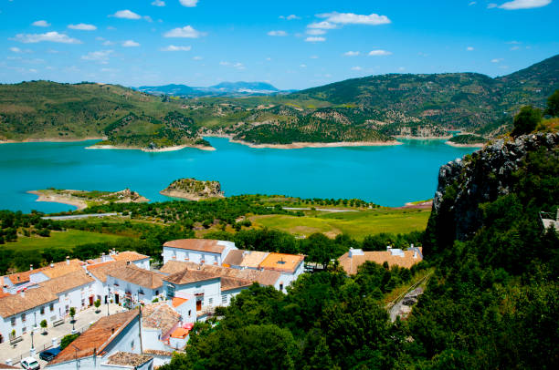 Guadalete River Guadalete River - Zahara de la Sierra - Spain grazalema stock pictures, royalty-free photos & images